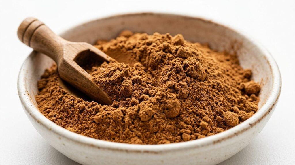 Close-up macro photography of high-quality loose cinnamon po